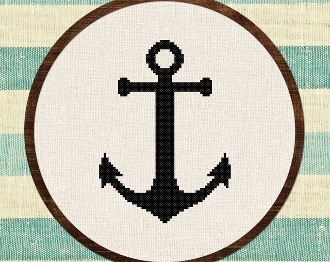 Anchor Cross Stitch Pattern Nautical Cross Stitch Pattern Etsy