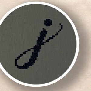 lowercase 'j' Cross Stitch PDF Pattern image 2