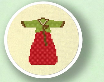 Hanbok. Korean Modern Simple Cute Counted Cross Stitch PDF Pattern Instant Download