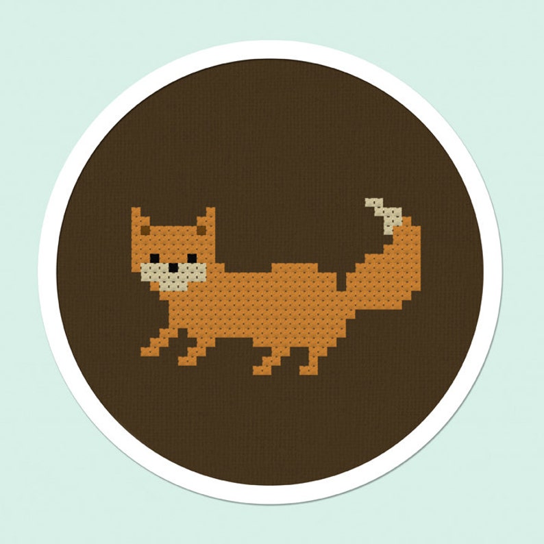 Cute Fox Cross Stitch Pattern PDF Instant Download image 3