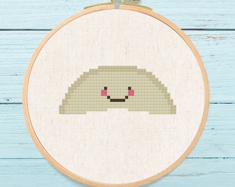 Dumpling. Mandu Korean Food Cross Stitch PDF Pattern