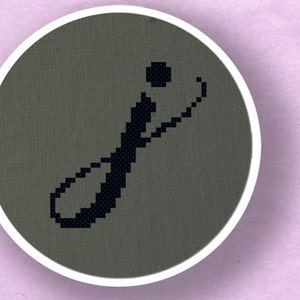 lowercase 'j' Cross Stitch PDF Pattern image 3