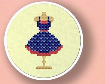 Dress Form. Cross Stitch PDF Pattern