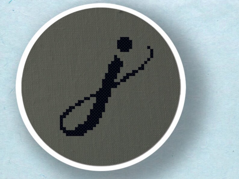 lowercase 'j' Cross Stitch PDF Pattern image 4