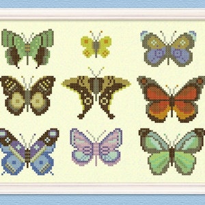 The Butterfly Collector Cross Stitch Pattern Large Modern Simple Pretty Cross Stitch Pattern. PDF Instant Download image 4