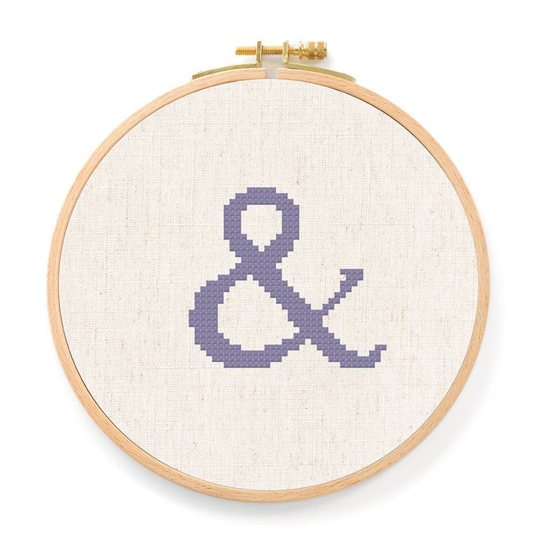 And Symbol Ampersand Cross Stitch Pattern Modern Simple Cute - Etsy