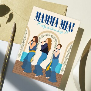 Mamma Mia Birthday Invitation | Editable Dancing Queen Party Invite | Printable Canva Template