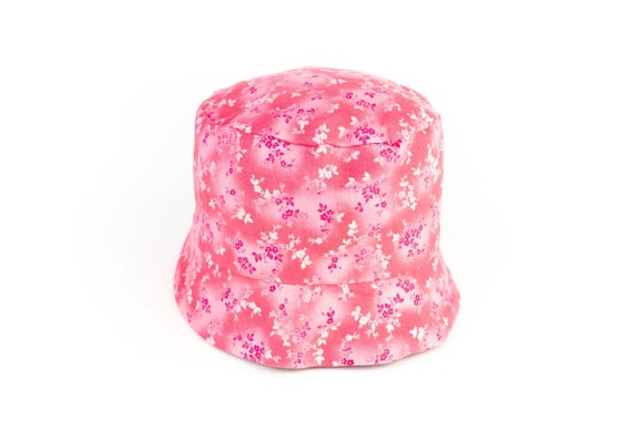 pink floral bucket hat