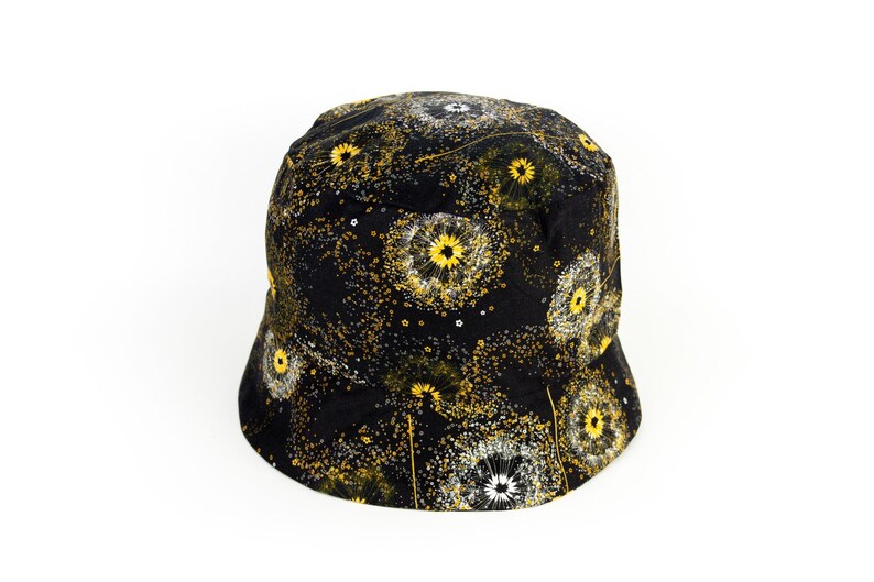 Chemo Hat Woman Resort Wear Womans Black Bucket Hat Music Festival Clothing
