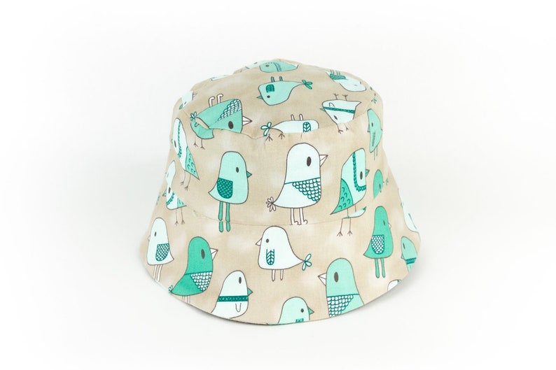 Green Baby Bucket Hat. Toddler Bird Hat Toddler Green Hat Baby Beach Hat