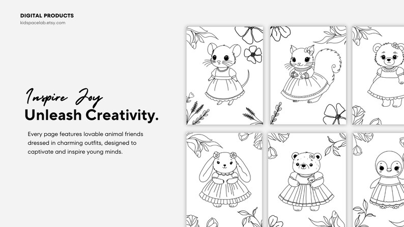 Printable Coloring Pages: Unleash Creativity. Inspire Joy. Set of 9. - Etsy