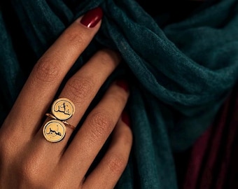 Sabr and Shukr (Patience and Gratitude) Islamic Calligraphy Ring