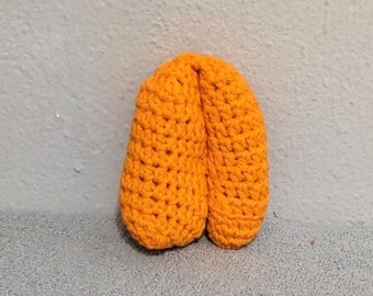 Cotton Crochet Stuffed Packer 5 inches Orange
