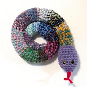 Crocheted Door Draft Stopper Snake: 40-inch
