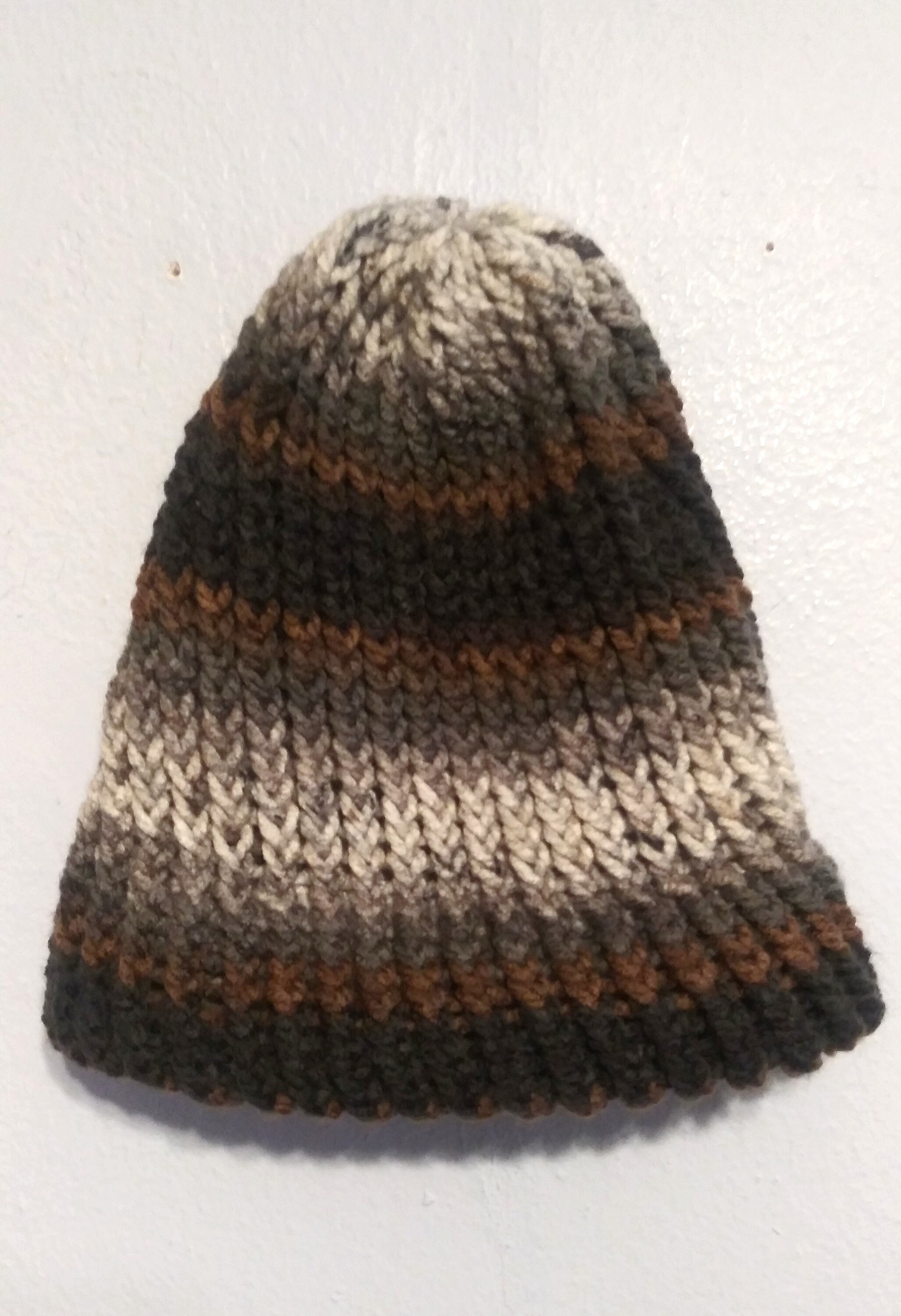 Loom Knit Winter Hat Warm Chunky Double Thick Brim Etsy