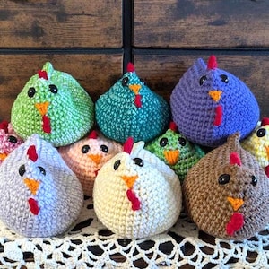 Chicken Stuffed Plush Soft Amigurumi Country Spring Decor Choose One Not Sold As A Toy