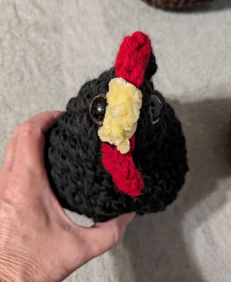 Chicken Stuffed Plush Soft Country Decor Black Tan Brown Choose One image 6