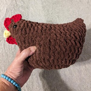 Chicken Stuffed Plush Soft Country Decor Black Tan Brown Choose One Brown