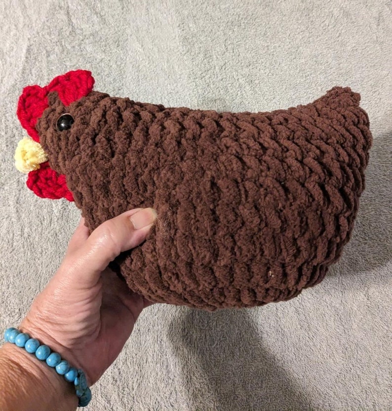 Chicken Stuffed Plush Soft Country Decor Black Tan Brown Choose One Brown