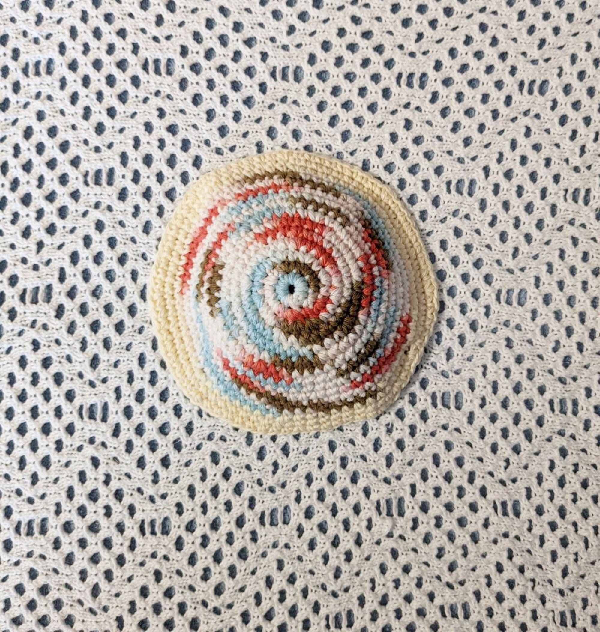 Yarmulke Kippot Kippah Frik Crocheted Cotton Mixed Colors 8 inches