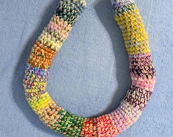 Door Draft Stopper: Crocheted Assorted Colorful Dorm Decor Machine Wash and Dry- Filled-40 inches