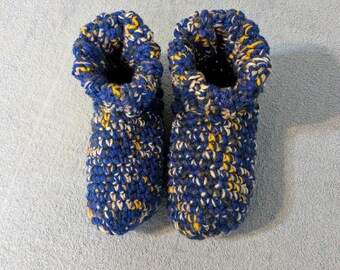 Crochet Slipper Socks Booties Mixed Colors Size 9/10