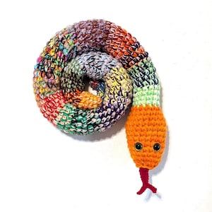 Crochet Door Draft Stopper Snake: 40-inches Machine Washable Filled