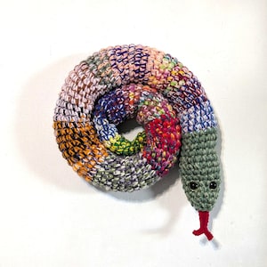 Crochet Door Draft Stopper Snake: 40-inches Machine Washable Energy Saver