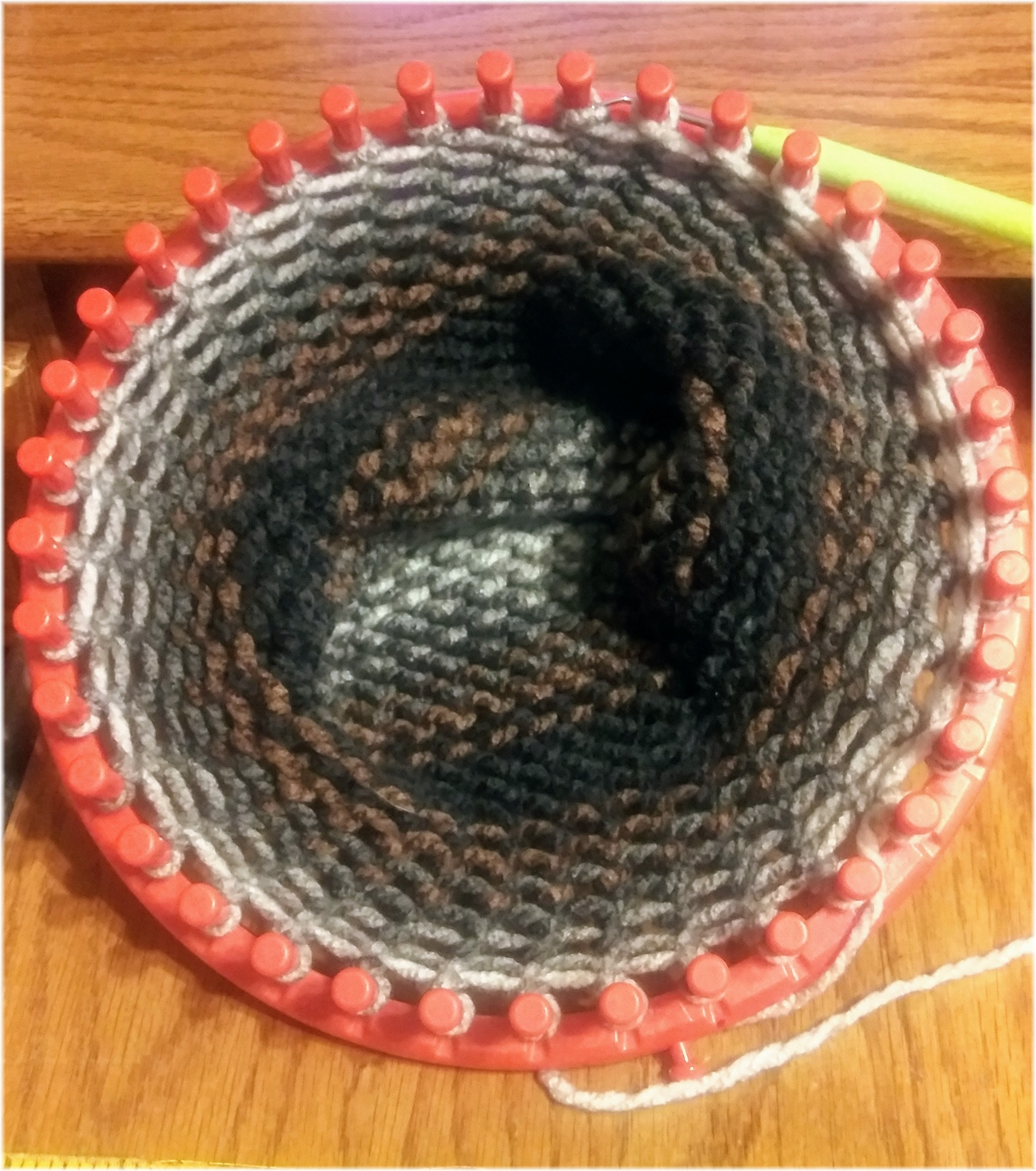 Loom Knit Winter Hat Warm Chunky Double Thick Brim Etsy