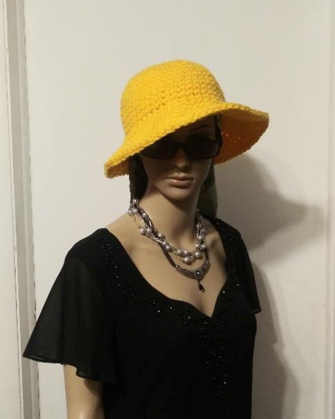Bucket Hat Handmade Crochet Bulky Yellow - Etsy