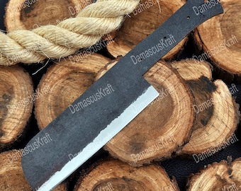 12" Cleaver Knife Blank Blade, Handmade chef Knife Blank Blade, Kitchen Knife blank blades, 1095 Steel knives Kit Gift for men, USA Knives