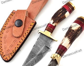 Handmade Damascus Knives , Groomsmen Gifts, Christmas Gift, Best men Gifts Wedding gifts Personalized Gift For Men Wedding Gift USA Knives
