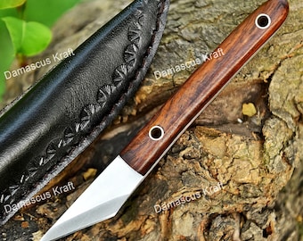 Custom Handmade Easy To Carry Kiridashi Utility Knife, Neck Knife, Camping Knife, Kiridashi Knives, Gift for Men, Gift for Him, USA Knives