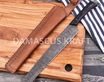 Damascus Steel Brisket Knife, BBQ Steak Knife, Damascus Steel Bread Knife,Chef Knife, Anniversary Gift, Birthday Gift for Men Christmas Gift