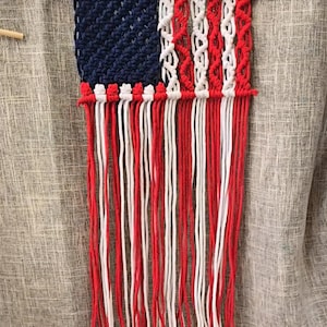 American Flag Macrame