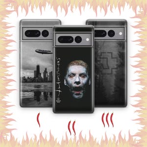 Funda de teléfono Rammstein 8 para Google Pixel 6, 6A, 7, 7A, 8, 8A, 9, 9A Pro XL, con tema de banda de música metal industrial alemán y canciones de punk rock.