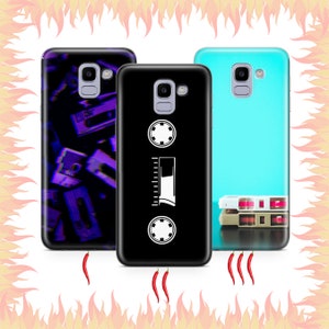 Cassette 9 Telefon Fall Abdeckung für Samsung Galaxy A3 A5 A6 A7 A8 J3 J5 J6 J7 Modelle Vintage Tape Audio Stereo Mono Tape Cordon Vynil Musik