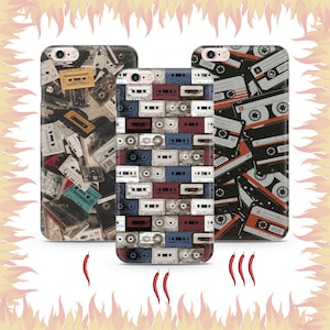 Kassette 1 Telefon Fall Abdeckung für Apple iPhone 5 SE 2020 2022 6 7 8 X Xs XR MaX PLUS Modelle Vintage Tape Audio Mono Stereo Tape deswegen Musik