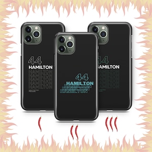 Funda para teléfono Lewis Hamilton 6 para Apple iPhone 11, 12, 13, 14, 15, 16, PRO PLUS, MINI MAX, modelos Fórmula 1, Fórmula 1, F1, pista, corredor, piloto, campeón