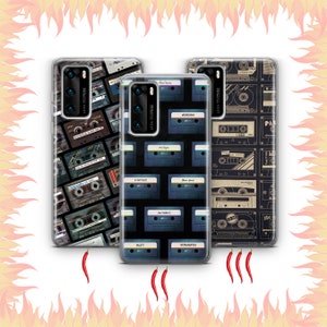 Kassette 6 Telefon Fall Abdeckung für Huawei P9 P10 P20 P30 P40 Lite PRO Plus LG G5 G6 Modelle Vintage Tape Audio Mono Stereo Tape deswegen Musik
