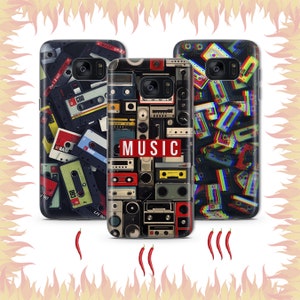 Kassette 4 Telefon Fall Abdeckung für Samsung Galaxy S5 S6 S7 S8 S9 Edge Plus LTE NEO Modelle Vintage Tape Audio Stereo Tape deswegen Vynil Musik