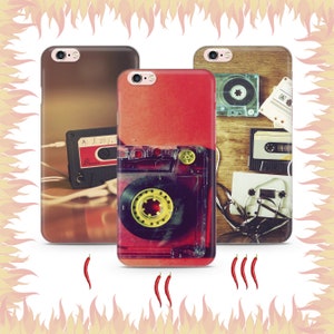 Cassette 7 Handy Hülle Hülle für Apple iPhone 5 SE 2020 2022 6 7 8 X Xs XR MaX PLUS Modelle Vintage Tape Audio Mono Stereo Tape deswegen Musik