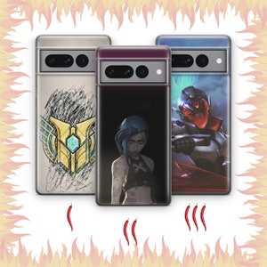 League Of Legends K8 Phone Case Cover For Google Pixel 6 6A 7 7A 8 8A 9 9A 10 Pro XL Models Jinx Video Game Cartoon Movie LoL Arcane Vi