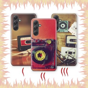 Cassette 7 Phone Case Cover For Samsung A13 A14 A15 A16 A25 A26 A33 A34 A35 A36 A53 A54 A55 A56 A72 A73 + More Models Vintage Tape Audio