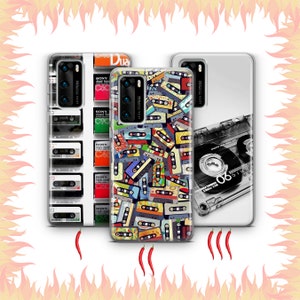 Kassette 5 Telefon Fall Abdeckung für Huawei P9 P10 P20 P30 P40 Lite PRO Plus LG G5 G6 Modelle Vintage Tape Audio Mono Stereo Tape deswegen Musik