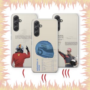 Sebastian Vettel 3 Phone Case Cover For Samsung A13 A14 A15 A16 A25 A26 A33 A34 A35 A36 A53 A54 A55 A56 A72 A73 + More Model German F1 Pilot