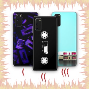 Cassette 9 Handytasche Hülle für Samsung Galaxy S20 S21 S22 S23 S24 FE S25 Plus Ultra Modelle Vintage Tape Audio Stereo Kassettenrekorder Musik