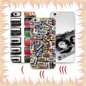Kassette 5 Telefon Fall Abdeckung für Apple iPhone 5 SE 2020 2022 6 7 8 X Xs XR MaX PLUS Modelle Vintage Tape Audio Mono Stereo Tape deswegen Musik