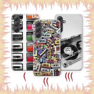 Cassette 5 Phone Case Cover For Samsung A13 A14 A15 A16 A25 A26 A33 A34 A35 A36 A53 A54 A55 A56 A72 A73 + More Models Vintage Tape Audio