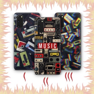 Kassette 4 Telefon Fall Abdeckung für Samsung Galaxy S20 S21 S22 S23 S24 FE S25 Plus Ultra Modelle Vintage Tape Audio Stereo Tape deswegen Musik